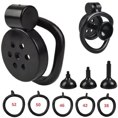 2026 Male Penis Chastity Cage Set Small Chastity Cage 5 Cock Rings With Urethral Sound Plug Penis Bondage Slave Man Sex Toy