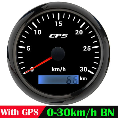 A 85MM GPS Speedometer For Motorcycle Marine Boat 30~200 Kmh Boat Car Truck Speed Gauge Meter With GPS Antenna 7 Color Backlight