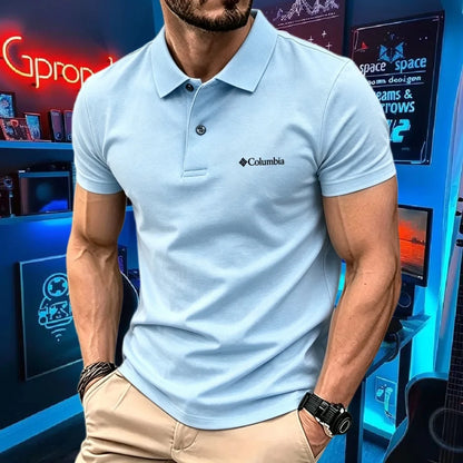 100% pure cotton 2026high-end brand men's short sleeve polo shirt summer fashion luxury logo embroidered golf top casual T-shirt