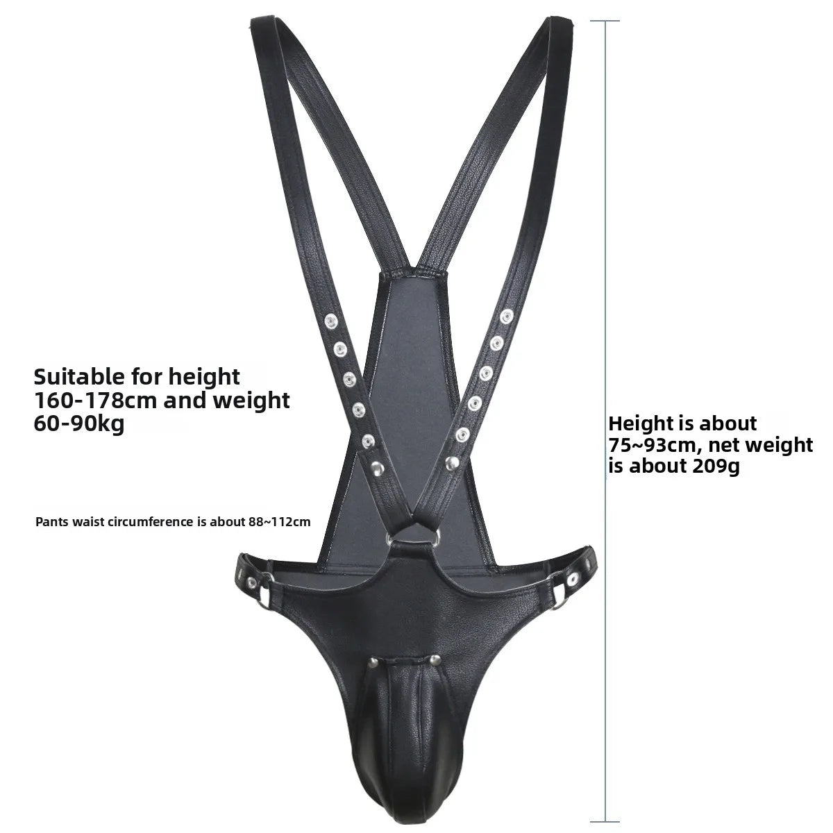 BDSM Men PU Leather Chest Harness Body Suit Bondage Slave Restraint Adult Sex Toy for Men Gay Fetish Role Play Gear
