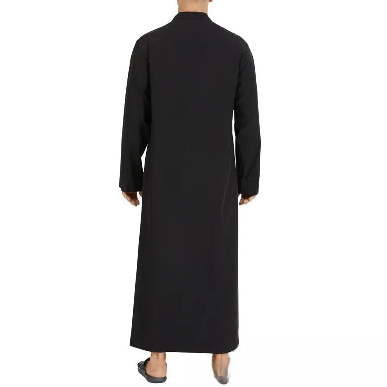 Loose Fit Stand Collar African Style Long Robe for Men New Arrival Ethnic Men's Clothing Comfortable Casual Gown