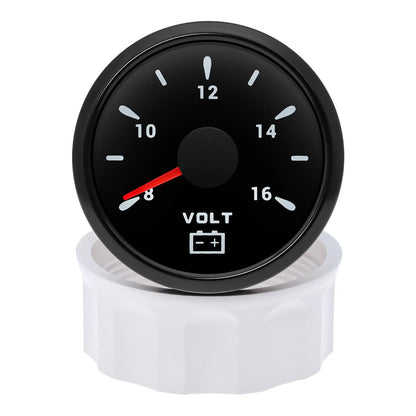 Universal 52mm volt meter Marine Auto Voltmeter 8-16V Waterproof Gauge For Motorcycle Car Boat Automobile With 7 Color Backlight