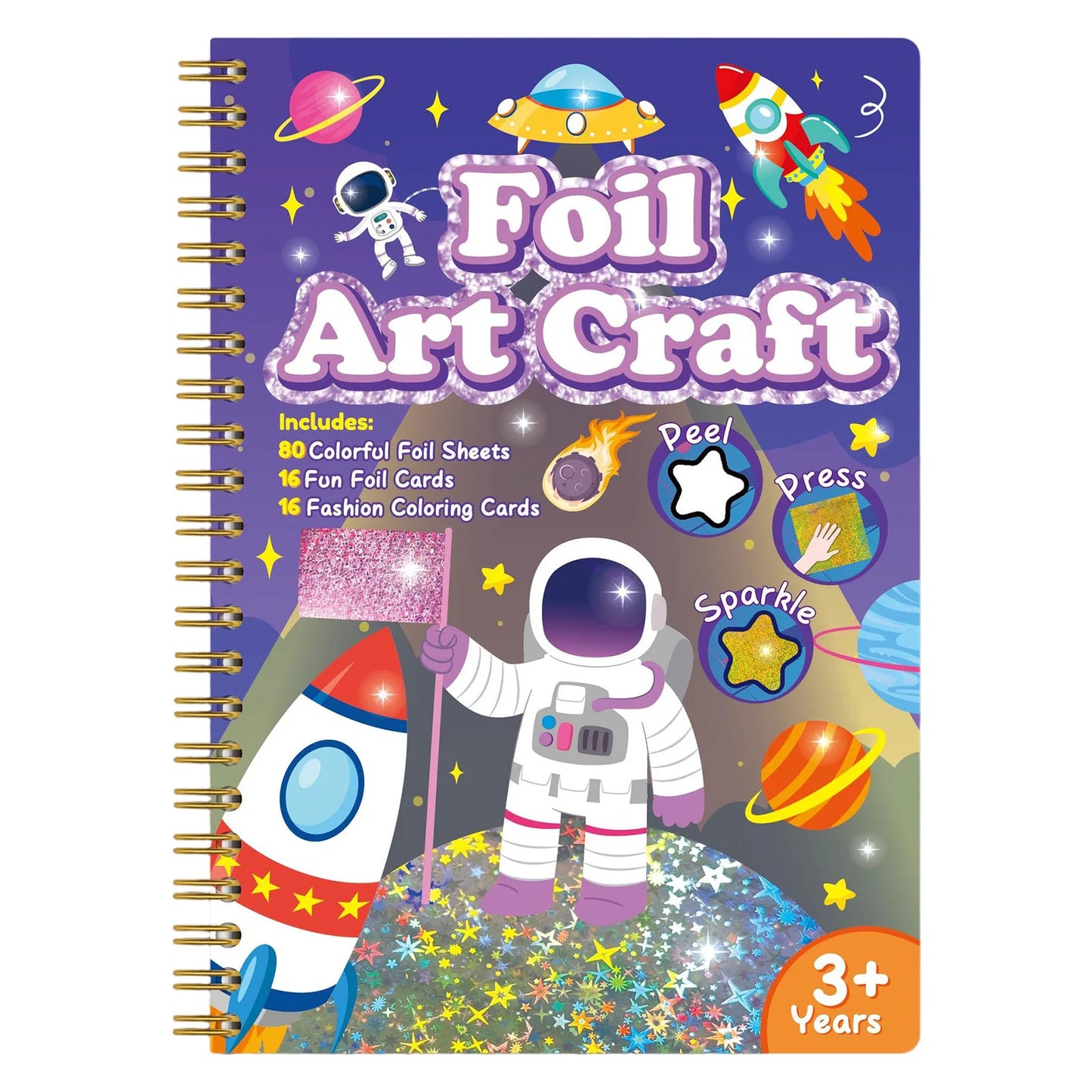Foil Arts and Crafts Fun Art Supplies DIY Creative Travel Toys Art Supplies Coloring Books Gift for Girls Kids Ages 4-6-8-12
