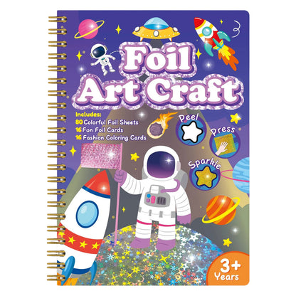 Foil Arts and Crafts Fun Art Supplies DIY Creative Travel Toys Art Supplies Coloring Books Gift for Girls Kids Ages 4-6-8-12
