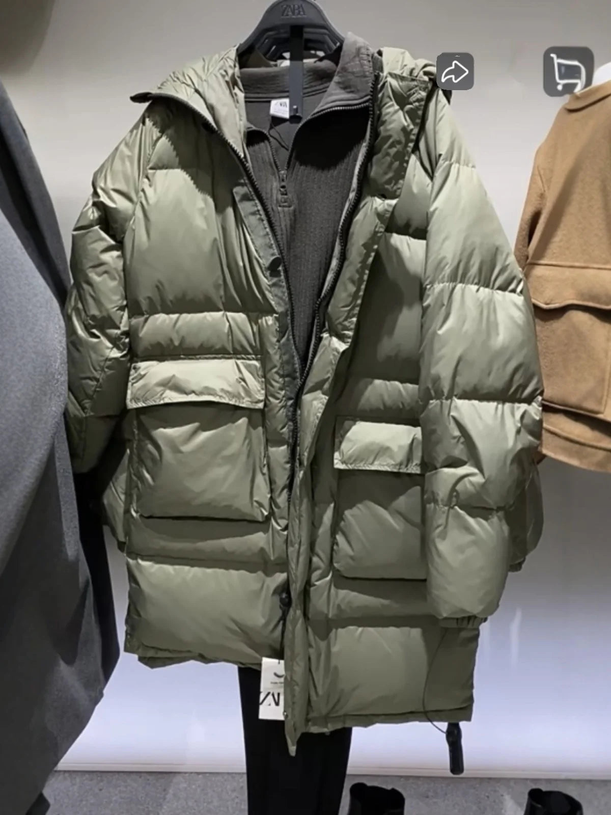 Men's Hooded Mid-Length Lightweight down Jacket Coat Duck Feather 90% Fill Power Youthful Style Pure Color Winter Outerwear