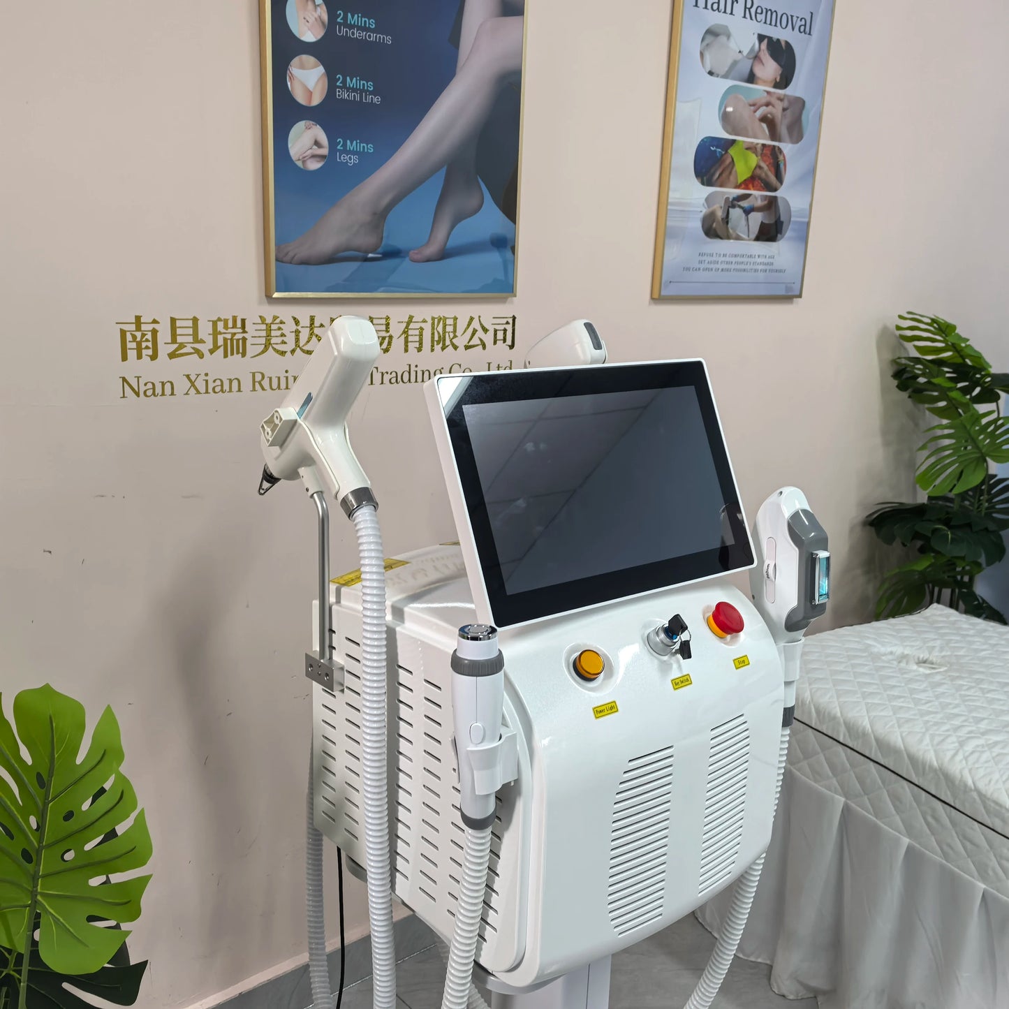 4 IN 1 Soprano Titanium Ice Platinum RF Diode 755 808 940 1064nm 4 Wave Laser ND:YAG Machine Painless Hair Removal Machine