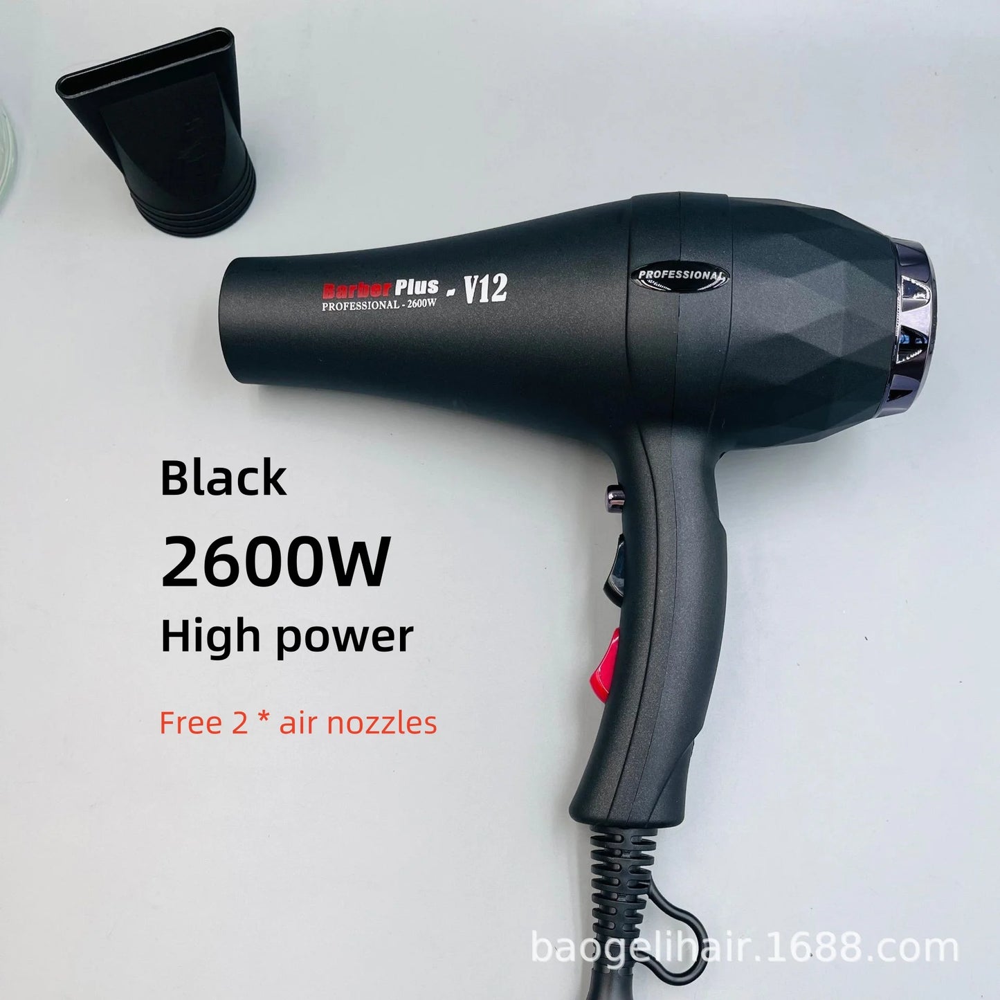 High Speed Hair Salon Hair Dryer 2600w, High-Power And Super Strong Wind Power, 15 Second Quick Drying Hair Stylist Special Mode