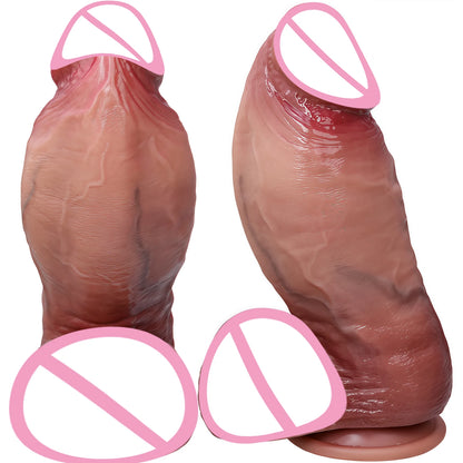 oversized mega realistic dildo big ass vaginal dilation masturbation wand thick penis male and female sex toys for super gamers