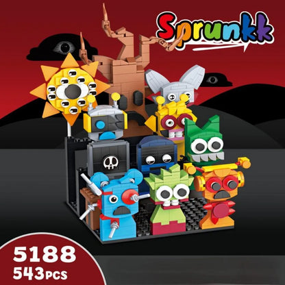 20 in 1 Sprunki Toys Building Set Compatible with 926 Pcs Sprunki Action Figures Roles Building Brick for Fans Kids Adults