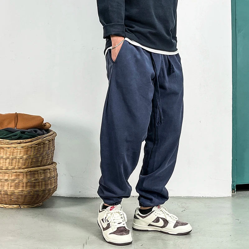 Korean Streetwear High Quality Sweatpants Men Clothing Vintage Jogging Pants Harajuku Sport Joggers Casual Running Trousers Male