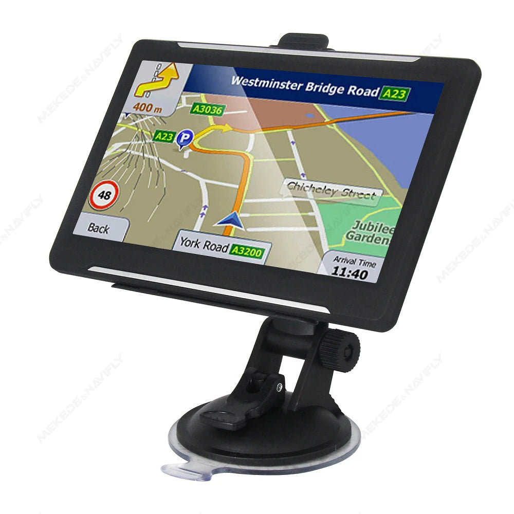 Car GPS Navigation 7 Inch Touch Screen Europe GPS Navigator Truck Sunshade Sat Nav Map GPS Navigators Support TF Music FM Video