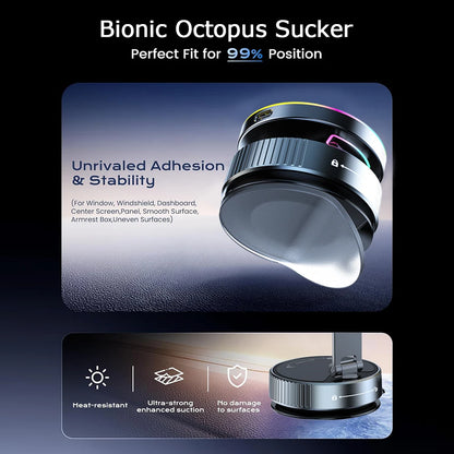 2026 NEW CAR Phone Magnetic Stand Multi-Functional Vacuum Adsorption Stretching And Folding 360° Rotate Navigation Stand