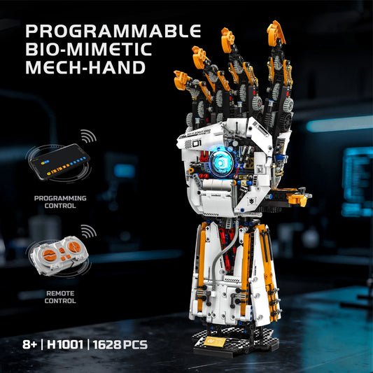 1628PCS Programmable Robotic Arm Electric Building Blocks Model Assembly Kit, Collectible Ornament, Birthday Toy, Gift