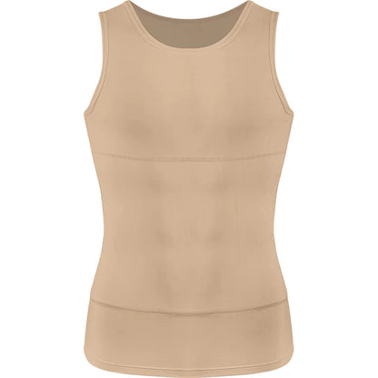 Slimbelle Compression Vest Men Tummy Control Shapewear Double Layer Cool Farbic Vest Slimming Sleeveless Body Shaper Underwear