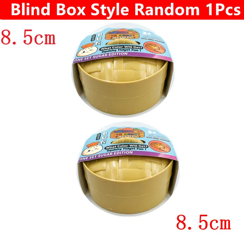 5.5/8.5cm Stress 1-12Pcs Dumpling Squash Toy Dampaline Squishy with Box Dumplings Sensory Squeeze Toy for  Relief Gift Birthday