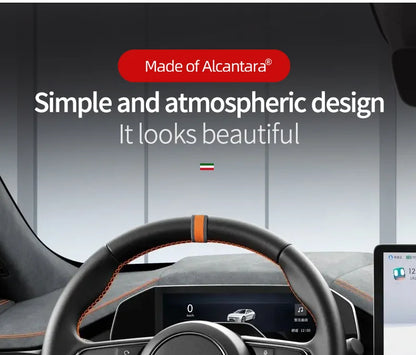 car steering wheel universal return to standard personality creative center line marking supplies Alcantara suede accessories