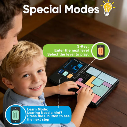 Smart Electronic Logic Puzzle Game 500+ Levels Brain Teaser Board Game STEM Educational Toy Portable Travel Gift for Kids