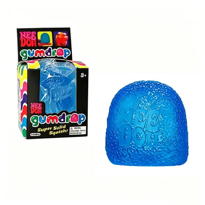 Needoh Dream Drop Gumdrop Super Solid Anti-Stress Squeeze Glitter Raised Texture Bumpy Relief Pressure Relax ADHD Sensory Toy