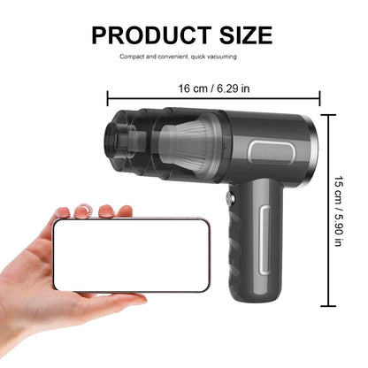 Mini Lightweight Wireless Car Vacuum Cleaner Portable Rechargeable Cleaning Tool Efficient Dust Removal Low Noise Design Practical Gadget For Travel Use Car Care And Daily Household Sanitation Maintenance Cleaning Work