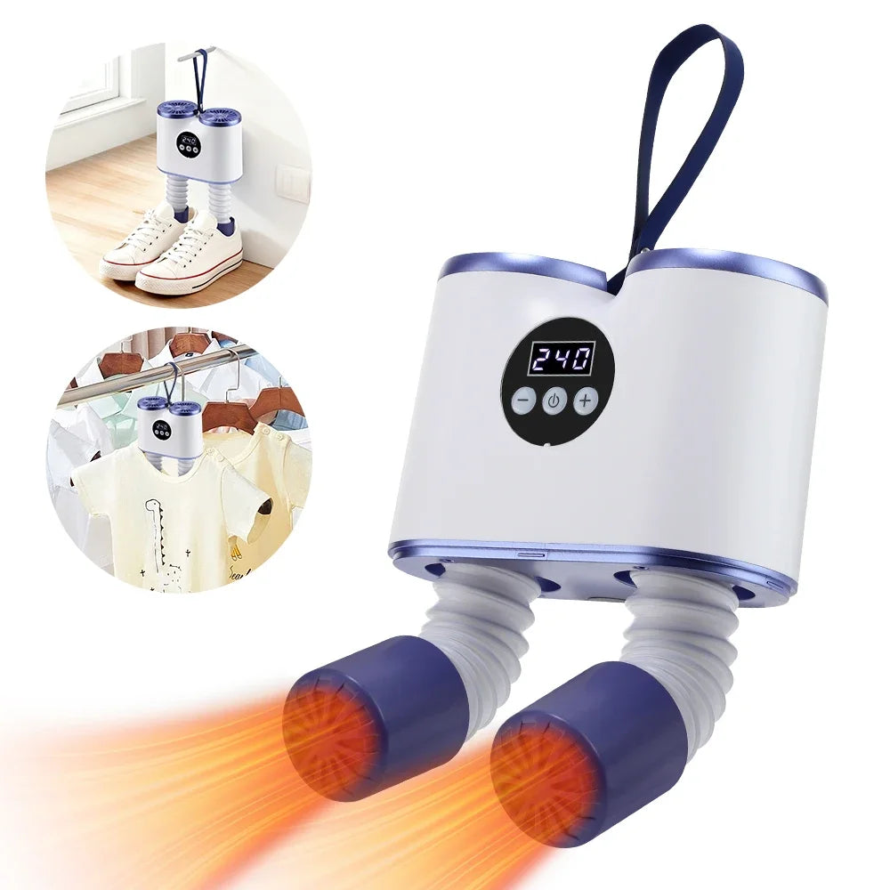 Portable Electric Shoe Dryer Foot Boot Dryer Eliminate Odor Fast Drying Deodorizer Portable Folding Footwear Dryer For Home