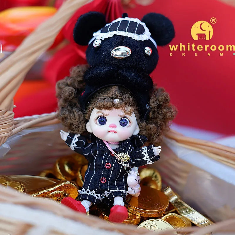 Trendy Toy Doll OB11 Lion Dance Doll Chinese Style Girl Doll Clothes Set for Chinese New Year  Spring Festival Gift Festival BJD