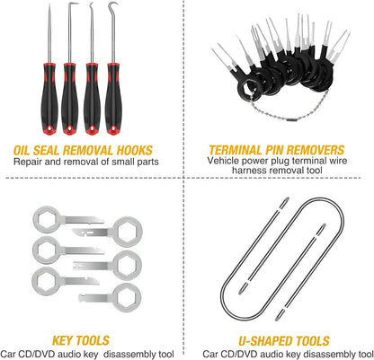 2023 Car Disassembly Trim Tool Auto Accessory Complete Toolbox For Car Repair Sound Audio Removal Repair Professional Hand Tools