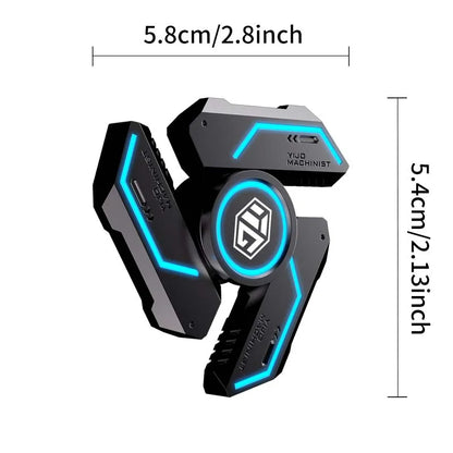 Metal Fidget Spinner Glow in the Dark Quiet Bearings, Stress Relief Toy for Kids & Adults, Cool Gift for Anxiety Relief