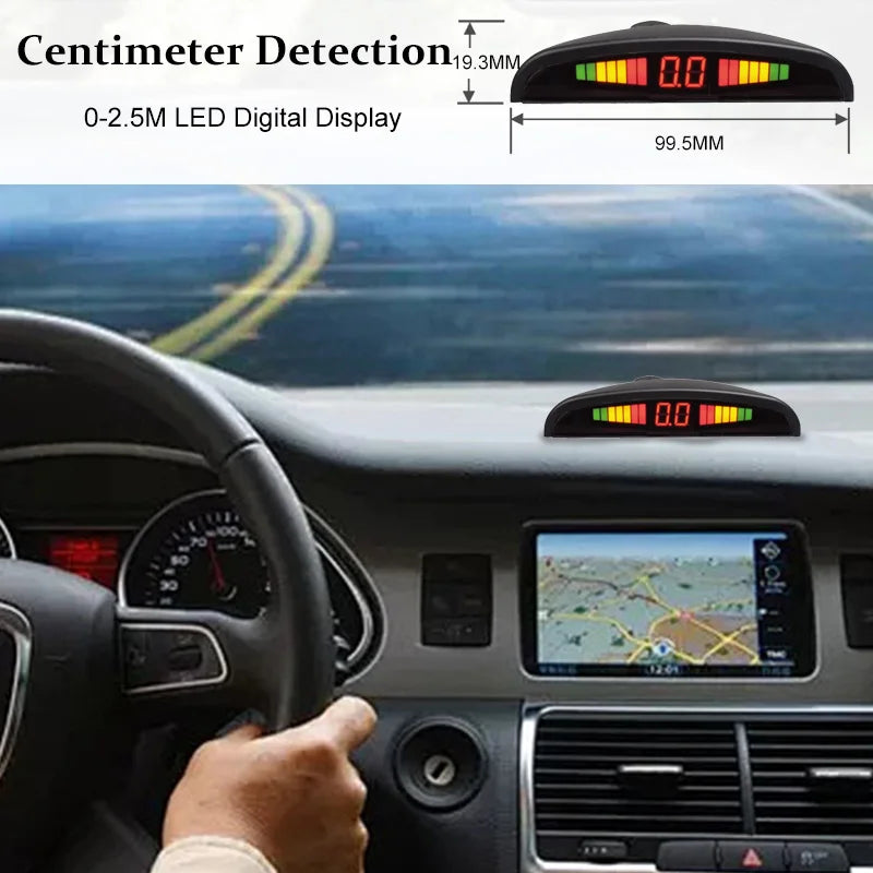 European License Plate Holder 3 Sensors Parking Radar Buzzer Alarm 12V Waterproof Auto Reversing Safety Accessory