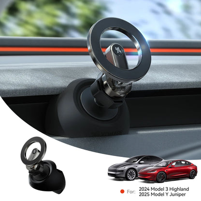 YZ For Tesla Highland Model 3/Y/YL Juniper Strong Magnetic Phone Holder for iPhone 17 16 Pro Max Samsung phones Air Outlet Base
