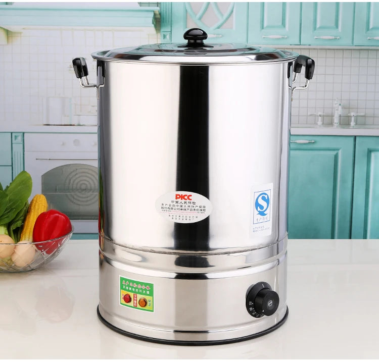 Commercial Stainless Steel Electric Water Boiler - Large, Auto-Boil, Insulated (Soup/Tea/Postpartum)