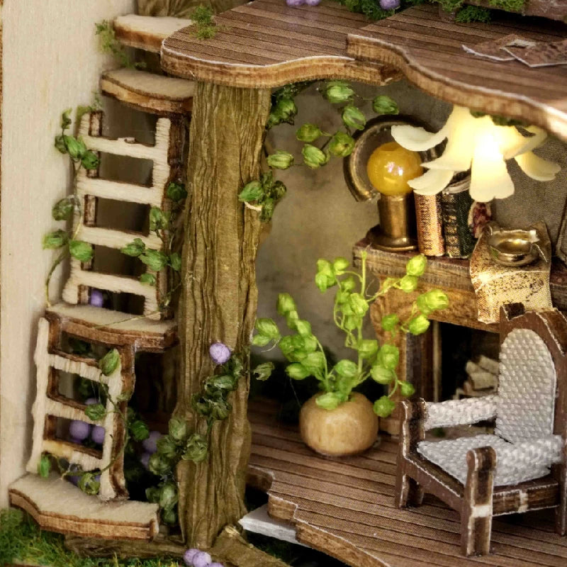 DIY Miniature 3D Puzzles Wooden Forest Wonderland Doll House  Assembly Building Model DollHouses Toys Home Crafts Gifts