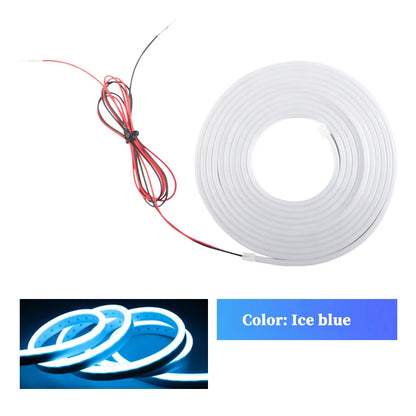 Dynamic Flowing Welcome Lights - Fireproof Silicone LED Strip for Universal Trunk 2m/4m Easy Install No Wiring ，Sync Car Light