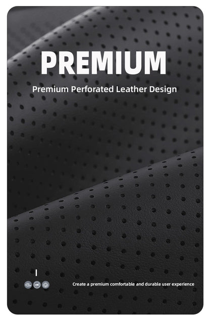 Suitable for Leapmotor Breathable Leather Steering Wheel Cover with Segmented Quick-Release Design, Non-Slip and Durable, for Models T03 C10 B10 B05 B03X C16 C11 C01, Etc., in Black, Bright Red, and Green