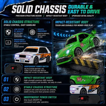 1/24 4WD RC Car 2.4G High Speed Drift Remote Control Car 20 Km/h With Led Light Radio Controlled GTR Racing Model Boy Toy Gift