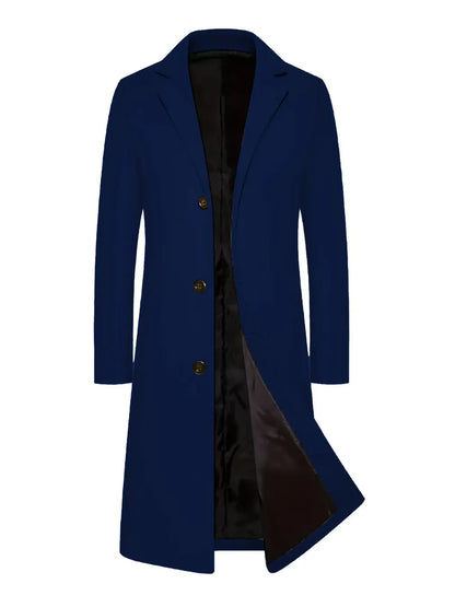 Men's Wear Woollen Coat Men Clothing Men's Autumn Trench Coat Warm Woolen Overcoat Male Autumn Winter Male Warm Long Jacket New