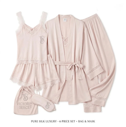New Trim Homewear Ladies Sleepwear Chemise Sexy Womens Victoria's Secret Nightwear Underwear Pajamas Set Robe Lace