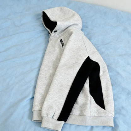 Colorblock Raglan Hoodie Women Letter Graphic & Drawstring Detail Y2K Aesthetic Streetwear 2026