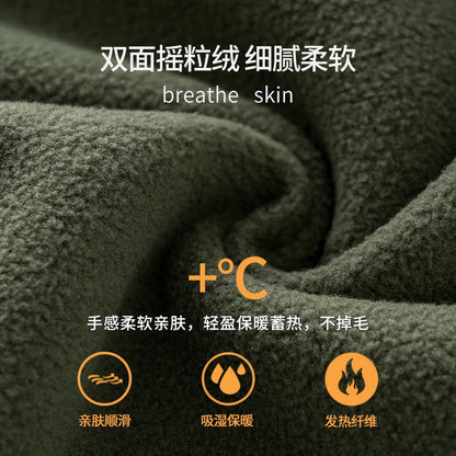 DUKEEN Men's Fleece Vest 2024 Winter New Sleeveless Warm Stand Collar Jackets Basic Men's Chlothing