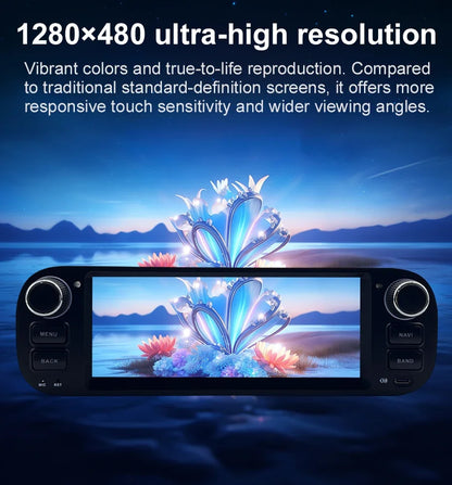 For Fiat Panda 2013-2020  Auto Multimedia Player  6.86" Touch Screen Steering Wheel Control Car GPS Navigation  Bluetooth Call