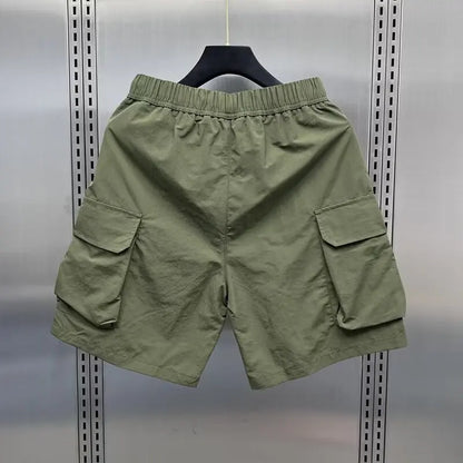 Summer Casual Shorts Men's Quick Drying Pocket Beach Pants Wear Resistant and Breathable Fashionable and Sporty Men's Clothing