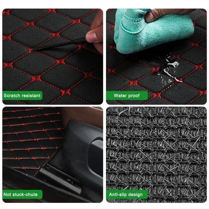 Universal Size Artificial Leather Car Floor Mats for OPEL Astra K Insignia Zafira Antara CORSA Vectra B Mokka Car Accessories