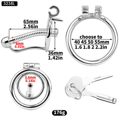 FRRK-238 Urethral Tube Piercing Metal Chastity Cage Lock Cock Device Adult Game 정조대 Male Penis Exercise Advanced Player Sex Toy