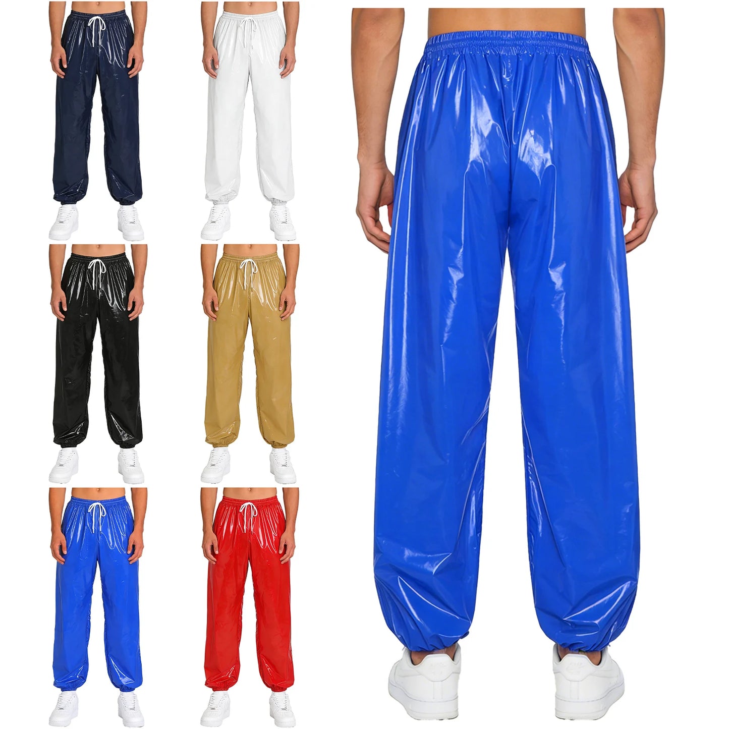 Men Waterproof Diaper Covers Pants Draws /Sides Waist Buttons Jogger Pants Easy Wear Leakproof Adaptive Bottoms for Special Need