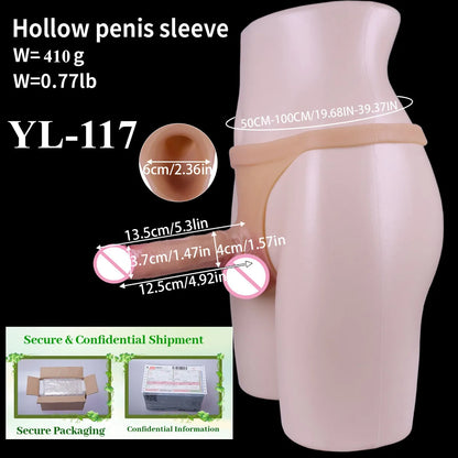 Strap on Dildo For Lesbian Gay Wearable Hollow Solid Penis Sleeves BDSM DICK Dildo Pants Strapon Penis Sex Toys for Couple Woman