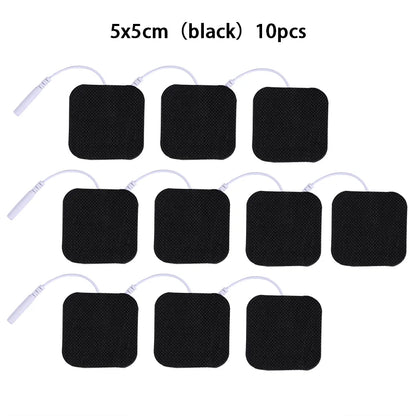 5*5cm 2mm Plug Tens Electrodes Pads Accessories Non-woven Fabric Self  Adhesive Replacement Patch for Electric Massager