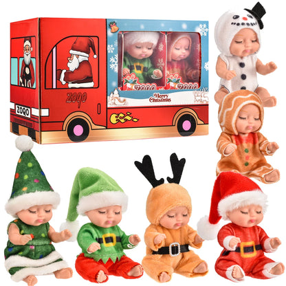 12Pcs Christmas Reborn  Doll Kit Toy Simulation Princess Dolls Toy Cute Sleeping Baby with Clothes Accessories Christmas gift