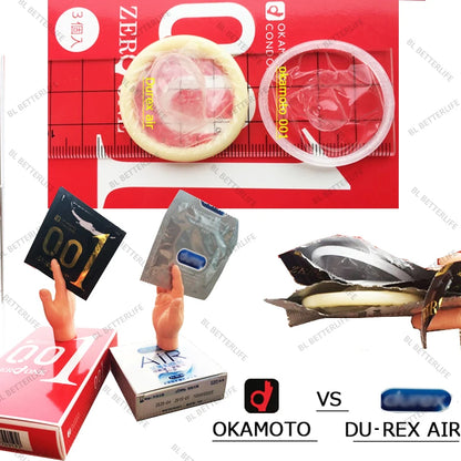 12pcs  JAPAN Okamoto 001 002 Ultra Thin Condom Odorless Sensation Penis Cock Sleeve Polyurethan Intimate Goods Sex Toy Men