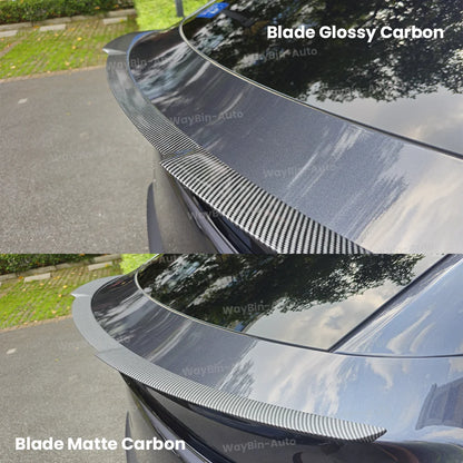 Matte Black  Rear Trunk Spoiler for Tesla Model Y Juniper 2025 - Easy Install Carbon Fiber Trim Blade Wing Body Kit Auto Tuning
