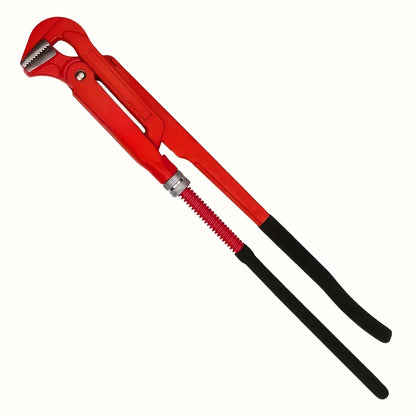 Heavy Duty 90° Adjustable Pipe Wrench 30.99/41.91/52.07cm Alloy Steel, for Automotive/Ship/Household/Mechanical Repair