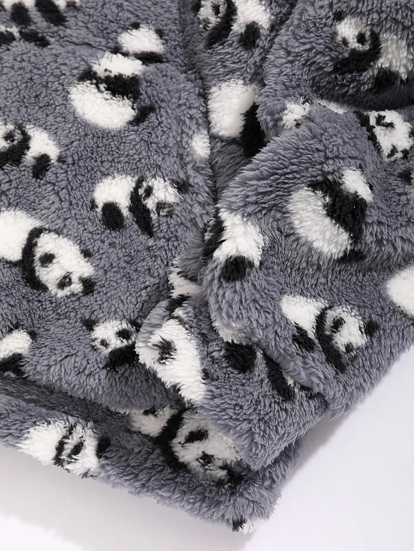Lady Aztec Panda printed ultra-fine Austrian fleece hooded fashion sweater